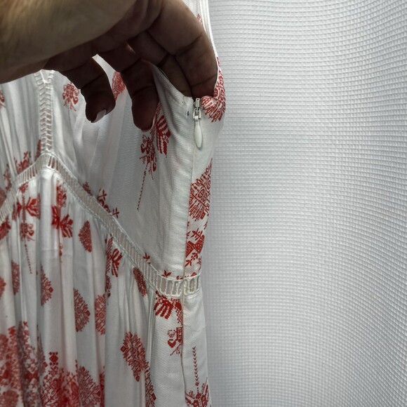 BB Dakota Women White‎ Southwestern  Print Maxi Dress Babydoll Empire Waist 2 - Picture 5 of 10